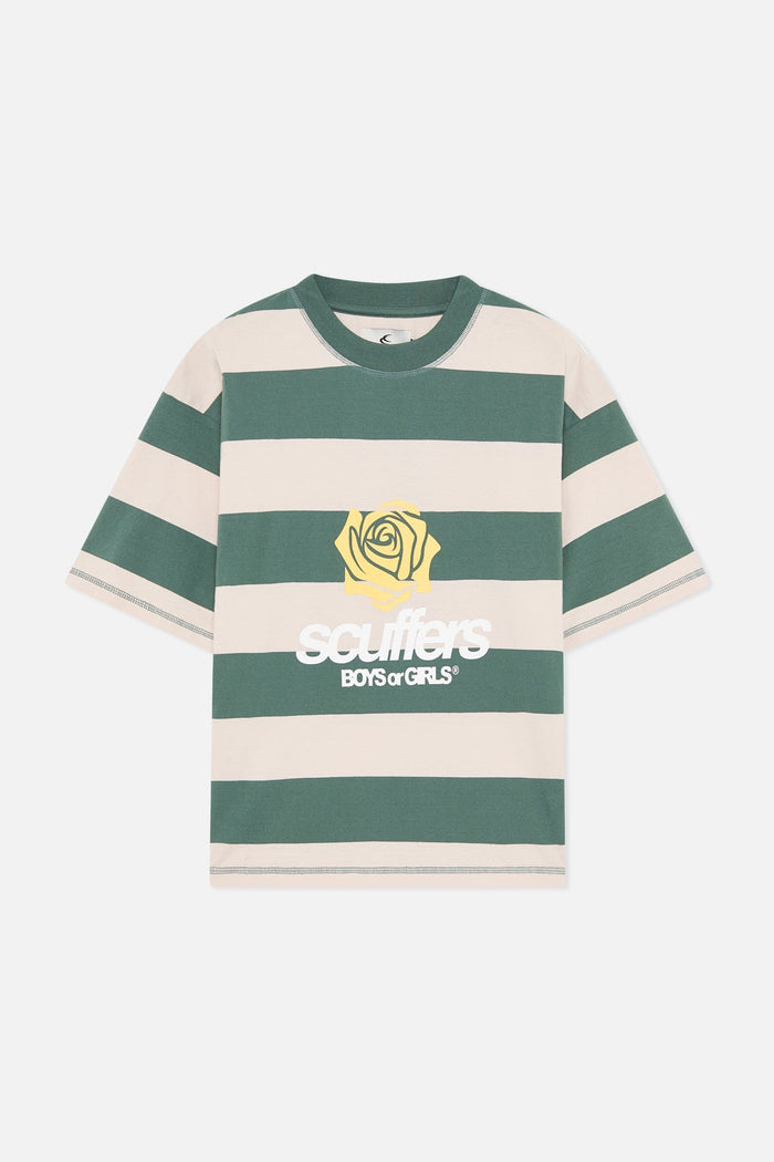 Boy Green Striped T-Shirt