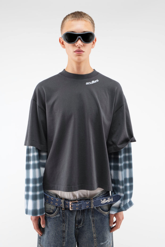 Blur Kurtis Marino Manga Larga