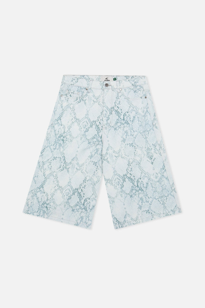 Jumbo Light Blue Snakeprint Shorts
