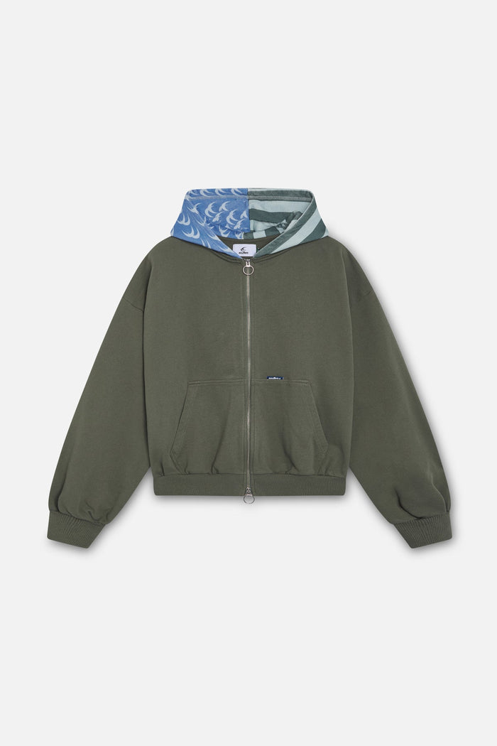 Sudadera con capucha y cremallera Nowhere Green