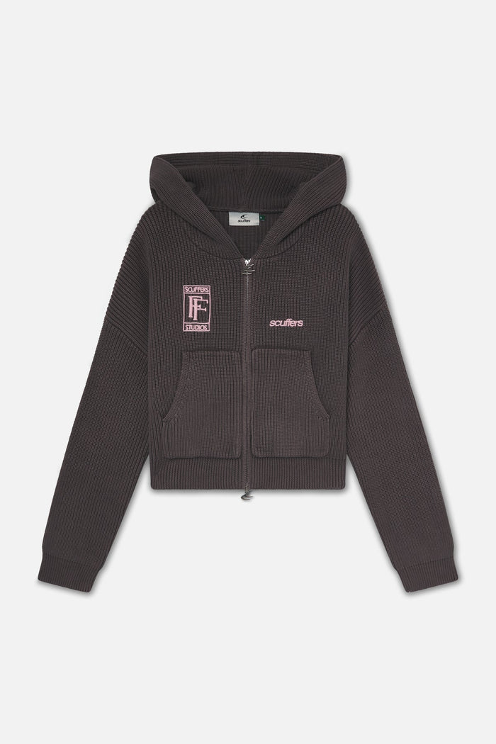 Signal Brown Knit Zipper