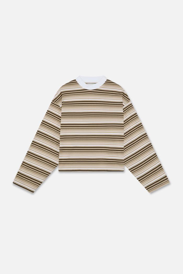Sport Tech Brown Striped Longsleeve