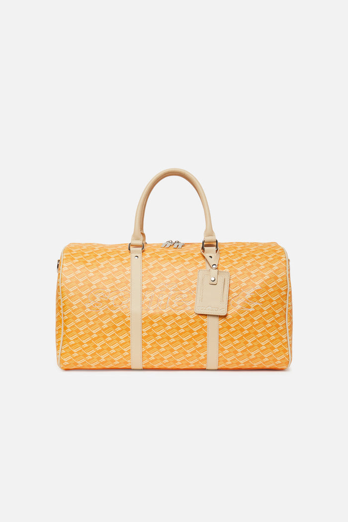 Bolsa de lona amarilla con monograma