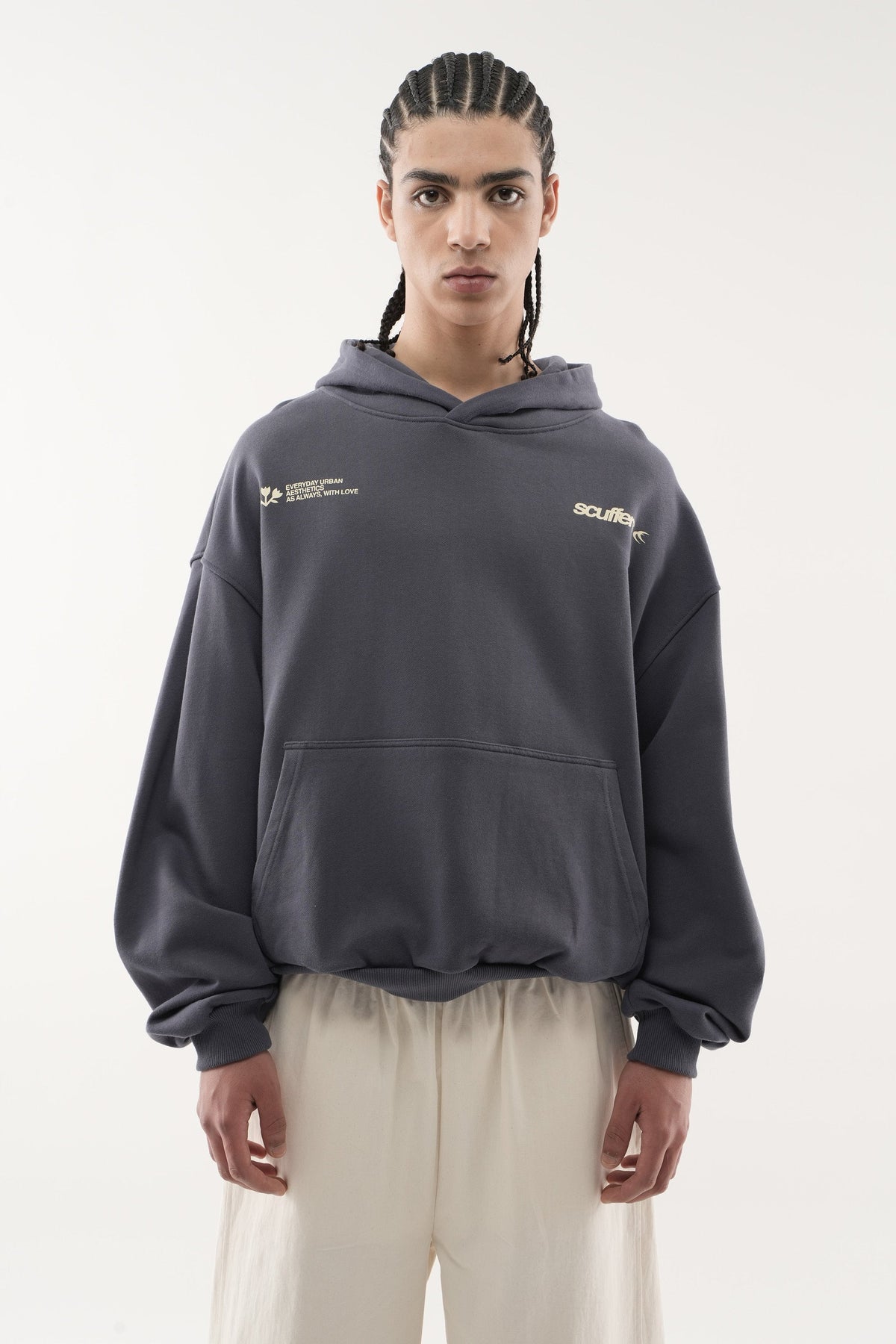 Sudadera azul con capucha SC