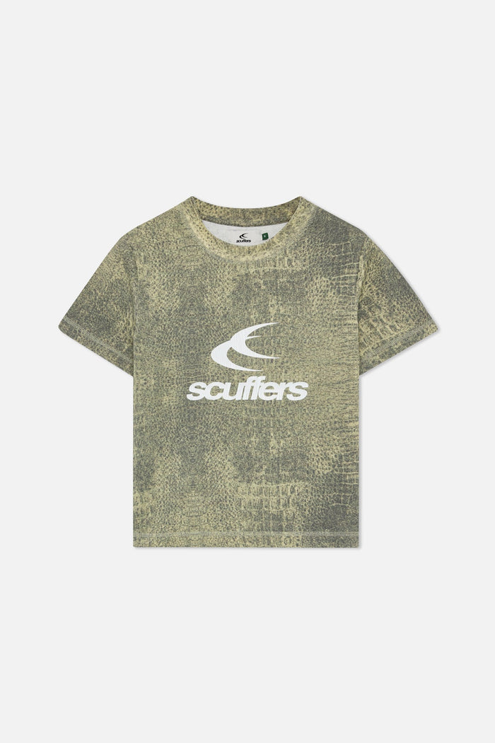 Crocodile Dusty Green Fitted T-Shirt