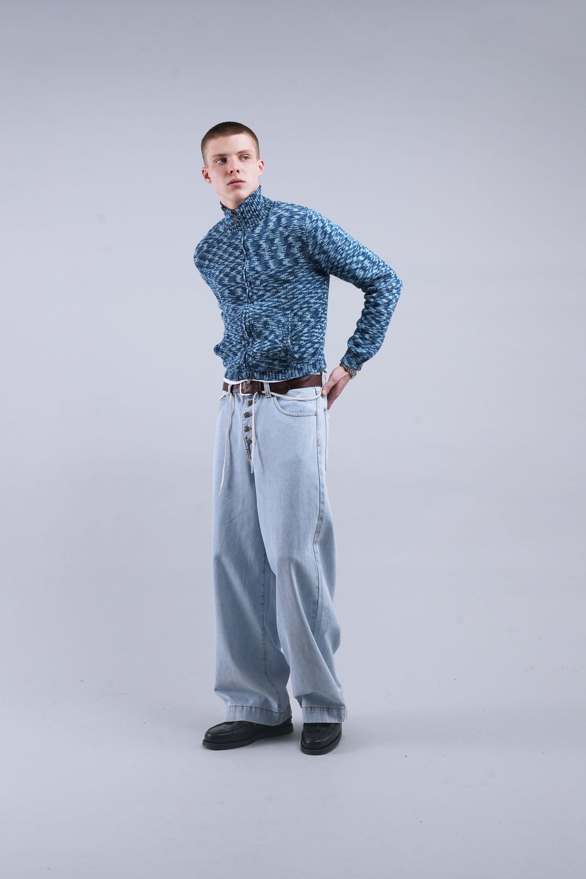 Tropic Blue Knit Zipper