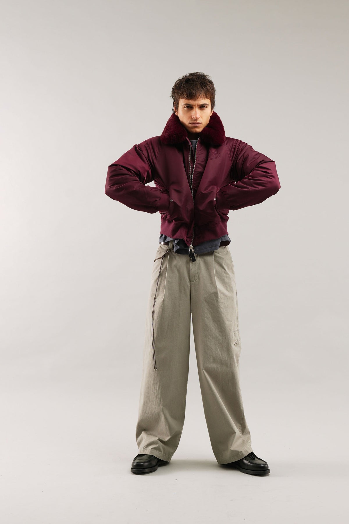 Chaqueta Bomber Borgoña SCFF