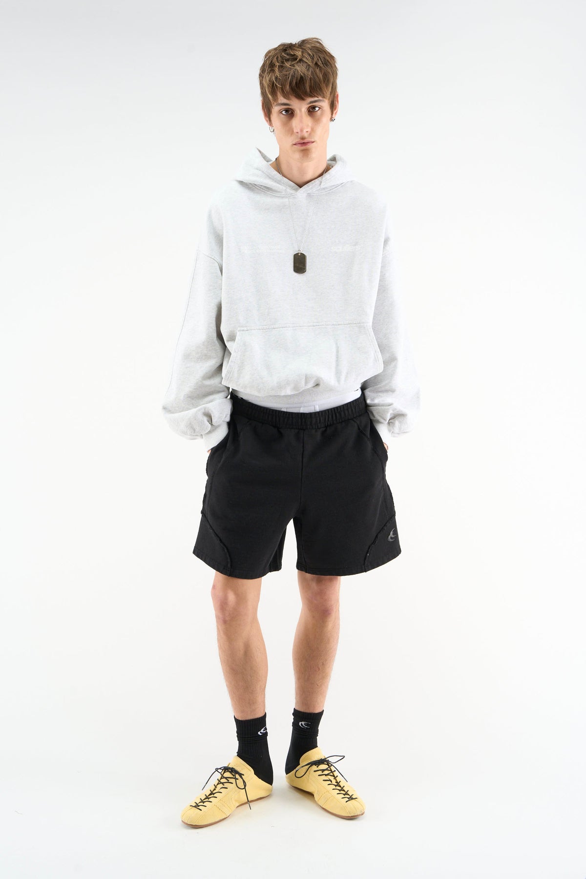 Shorts negros deportivos de alta costura