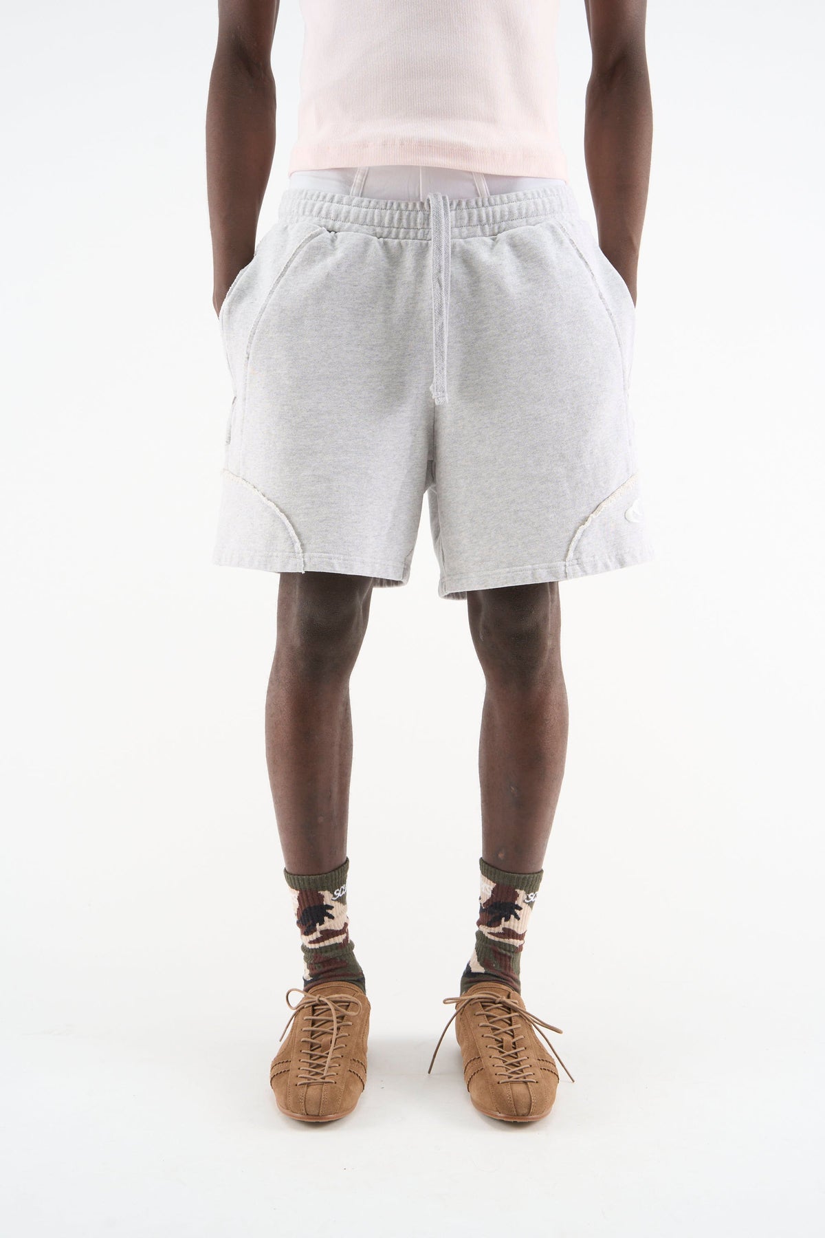 Pantalones cortos de Couture gris melange deportivo