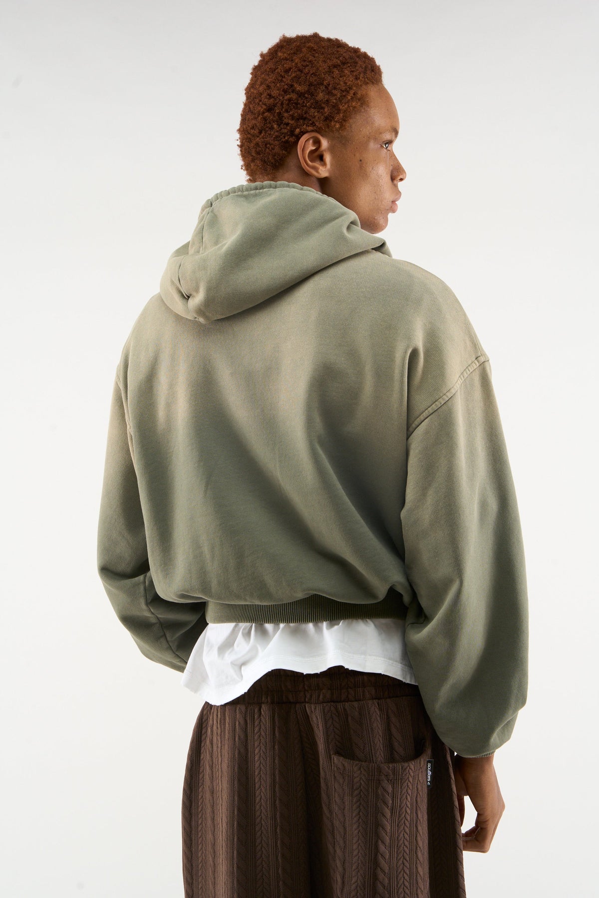 Sudadera verde con capucha, para casillero