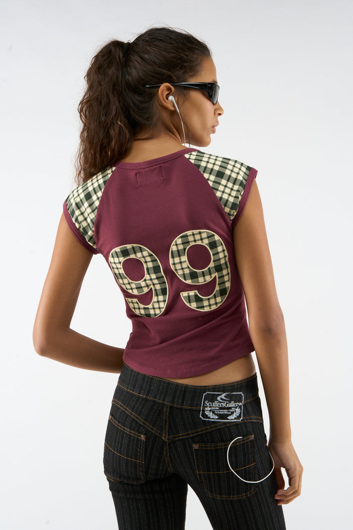 Top Nina color borgoña