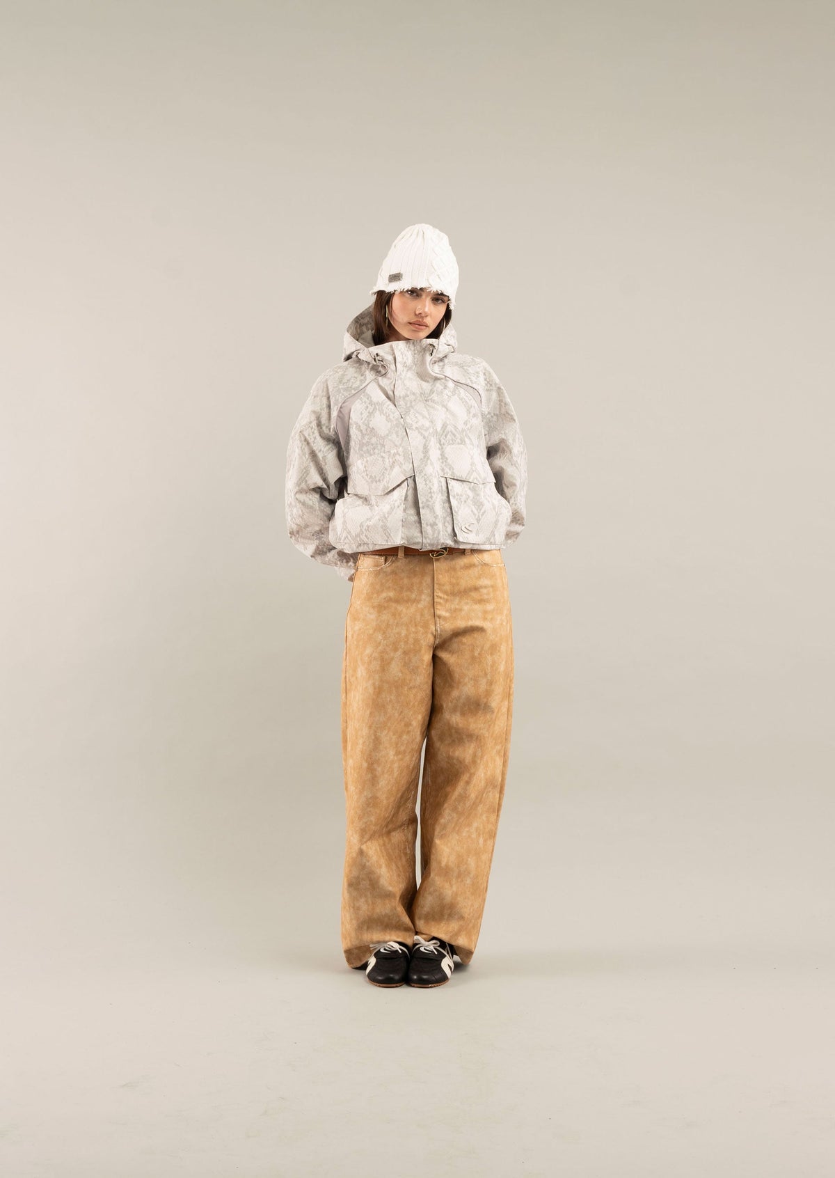 Snake Light Grey Windbreaker