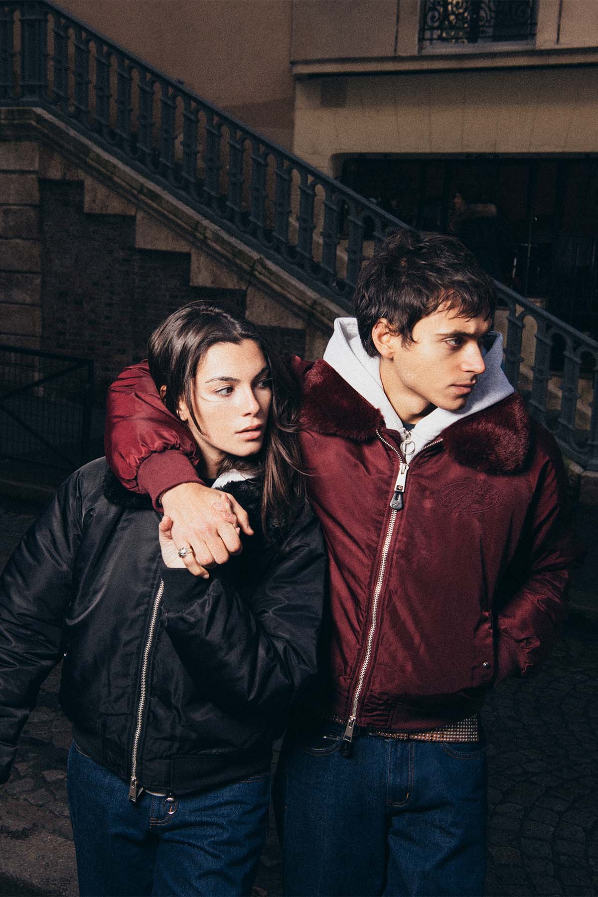 Chaqueta Bomber Borgoña SCFF