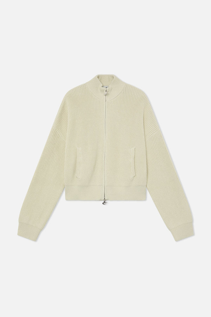 Delore Ecru Knit Zipper