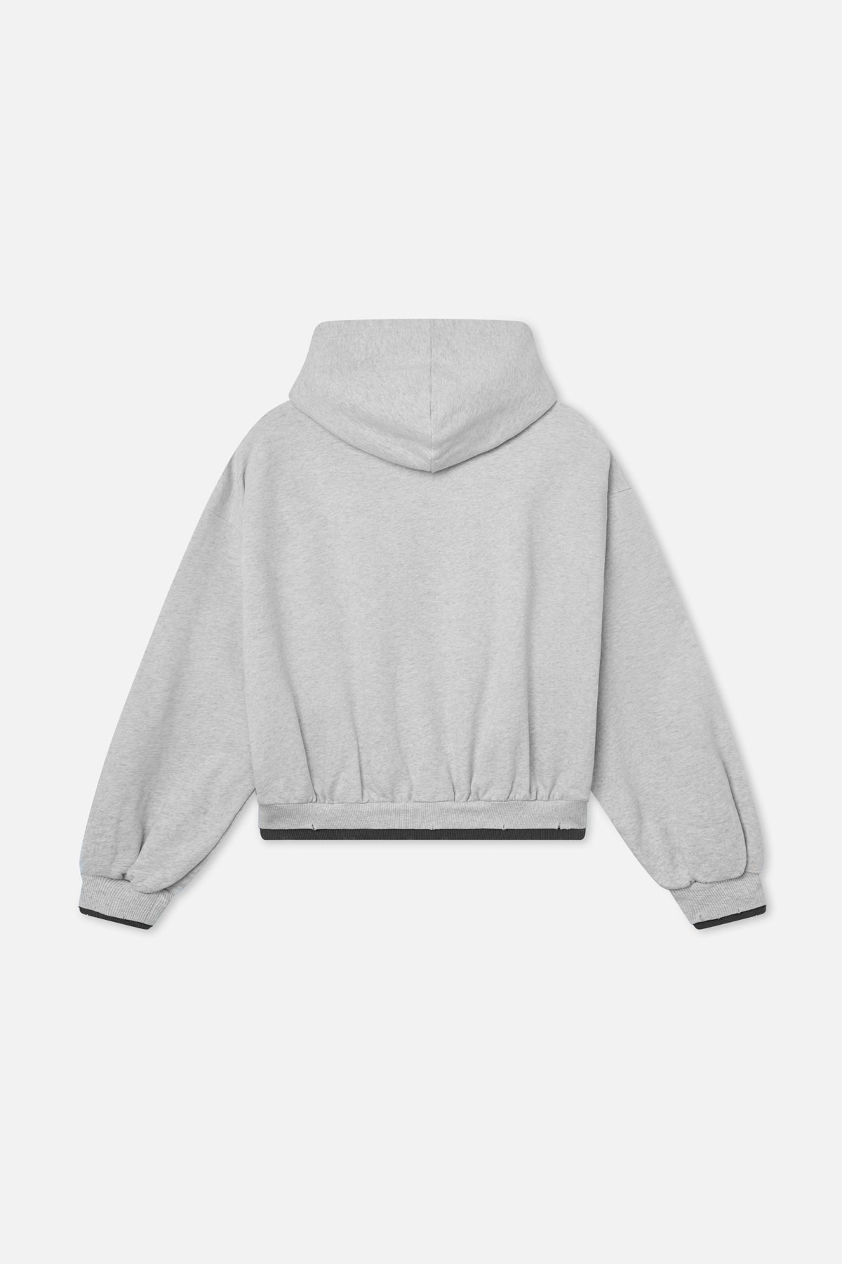 Sudadera con capucha gris claro doble