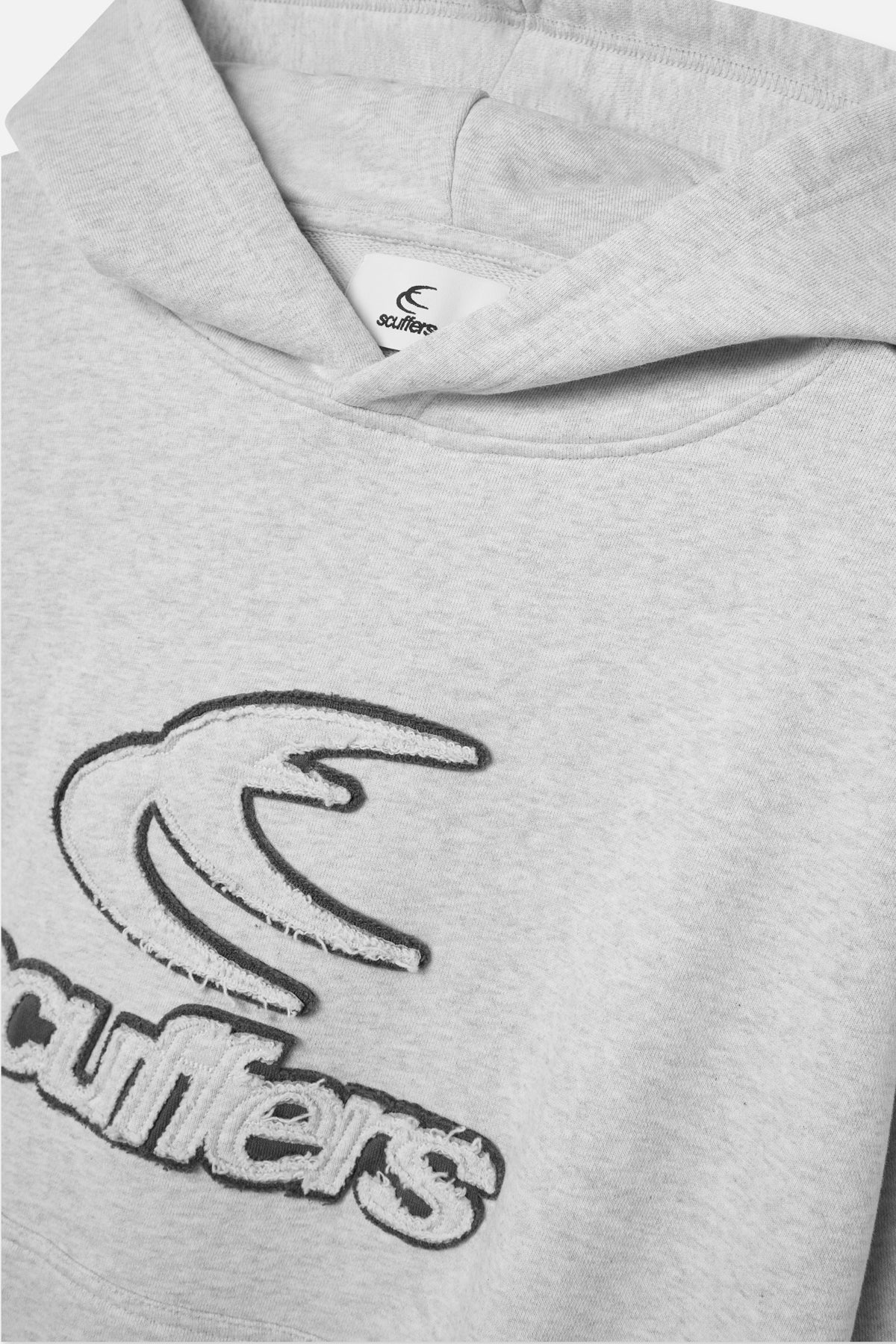 Sudadera con capucha gris claro doble
