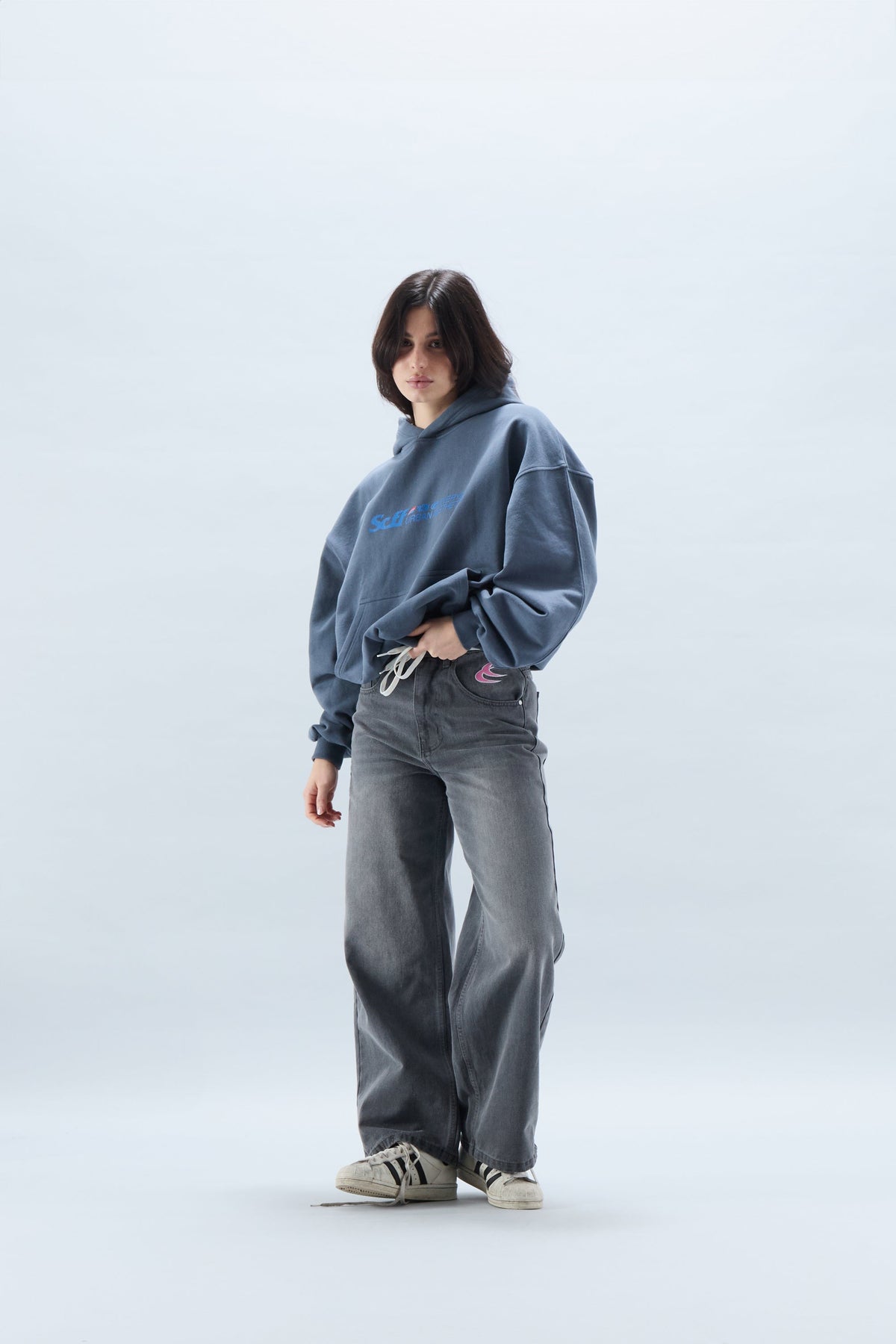Sudadera con capucha azul SCFF