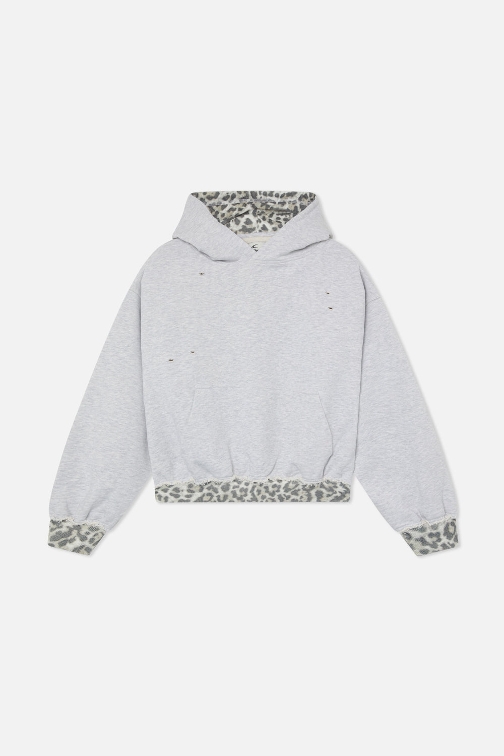Sudadera con capucha Leo gris melange