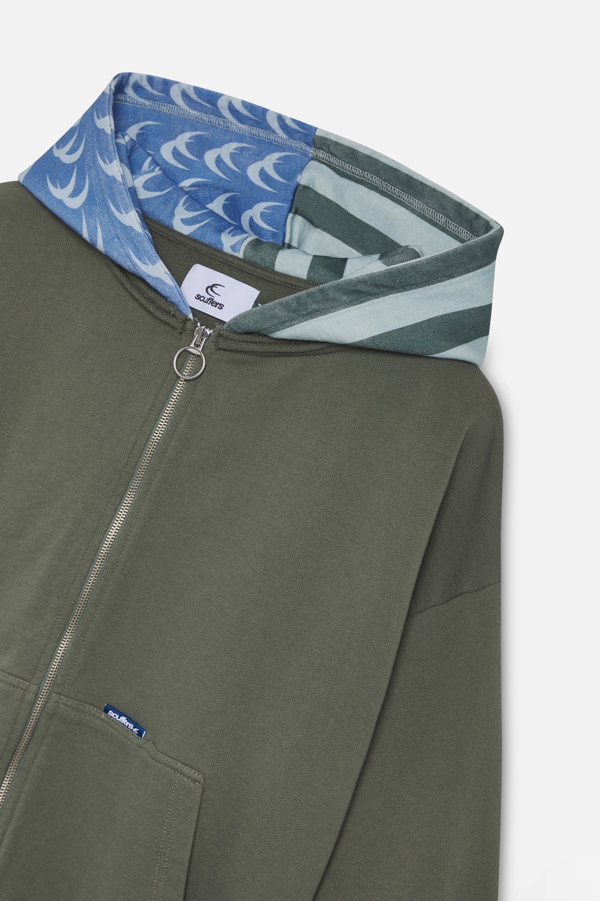 Sudadera con capucha y cremallera Nowhere Green