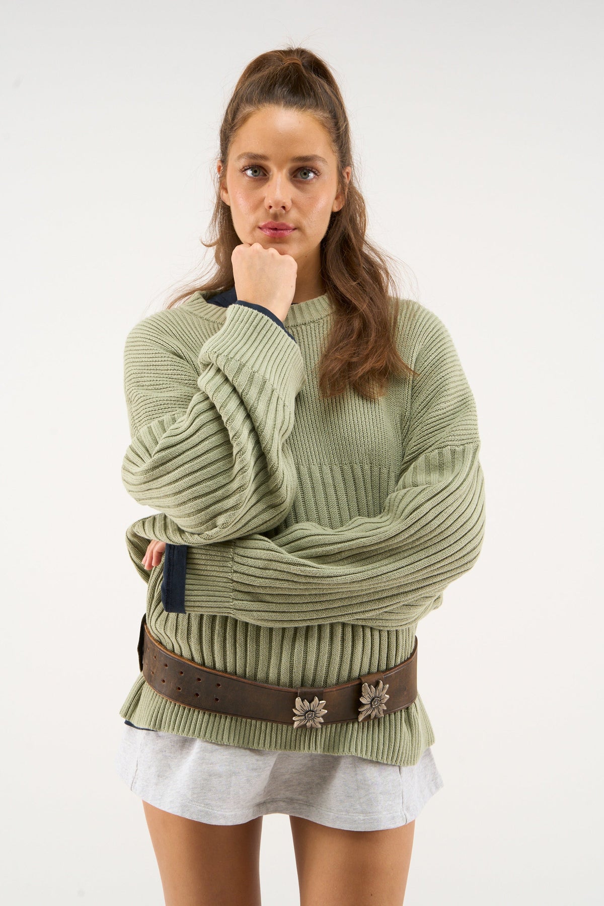 Pin Green Knit