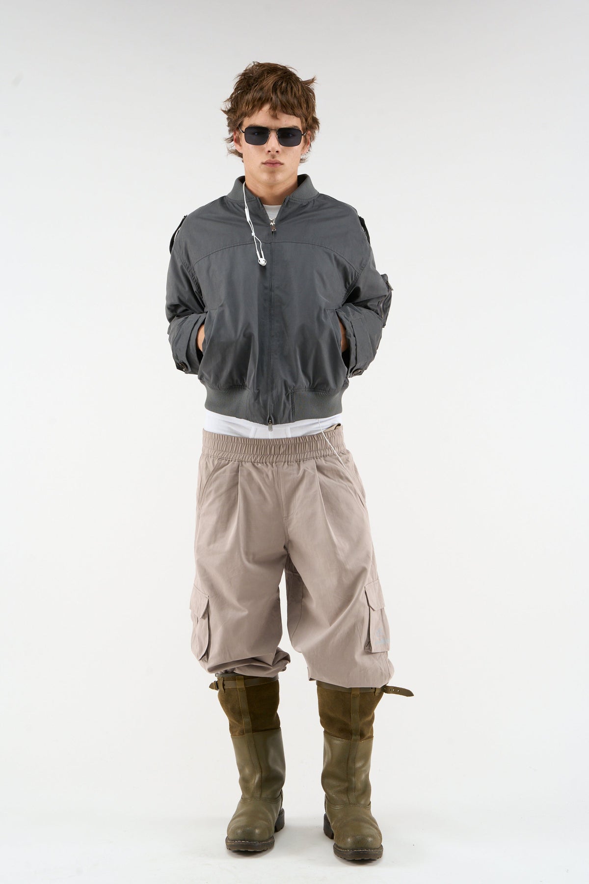 London Dark Grey Bomber Jacket