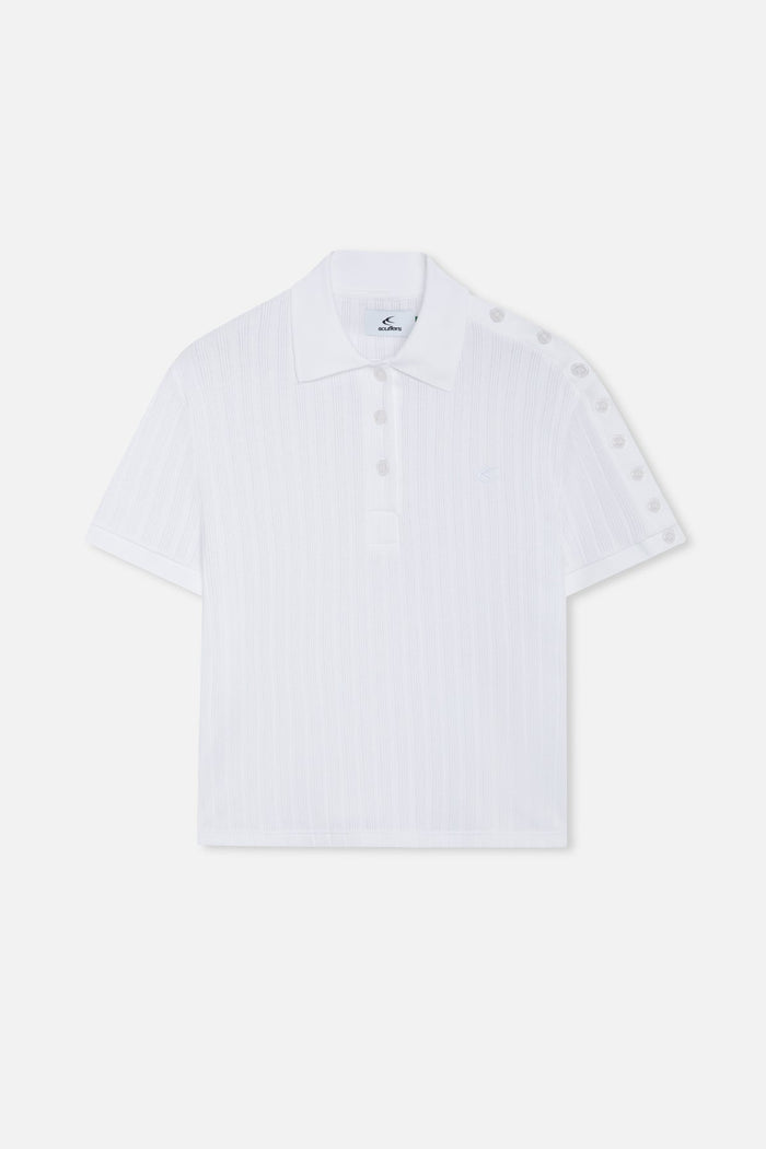 Placket White Polo