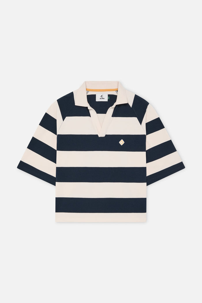 Signature Navy Striped Polo