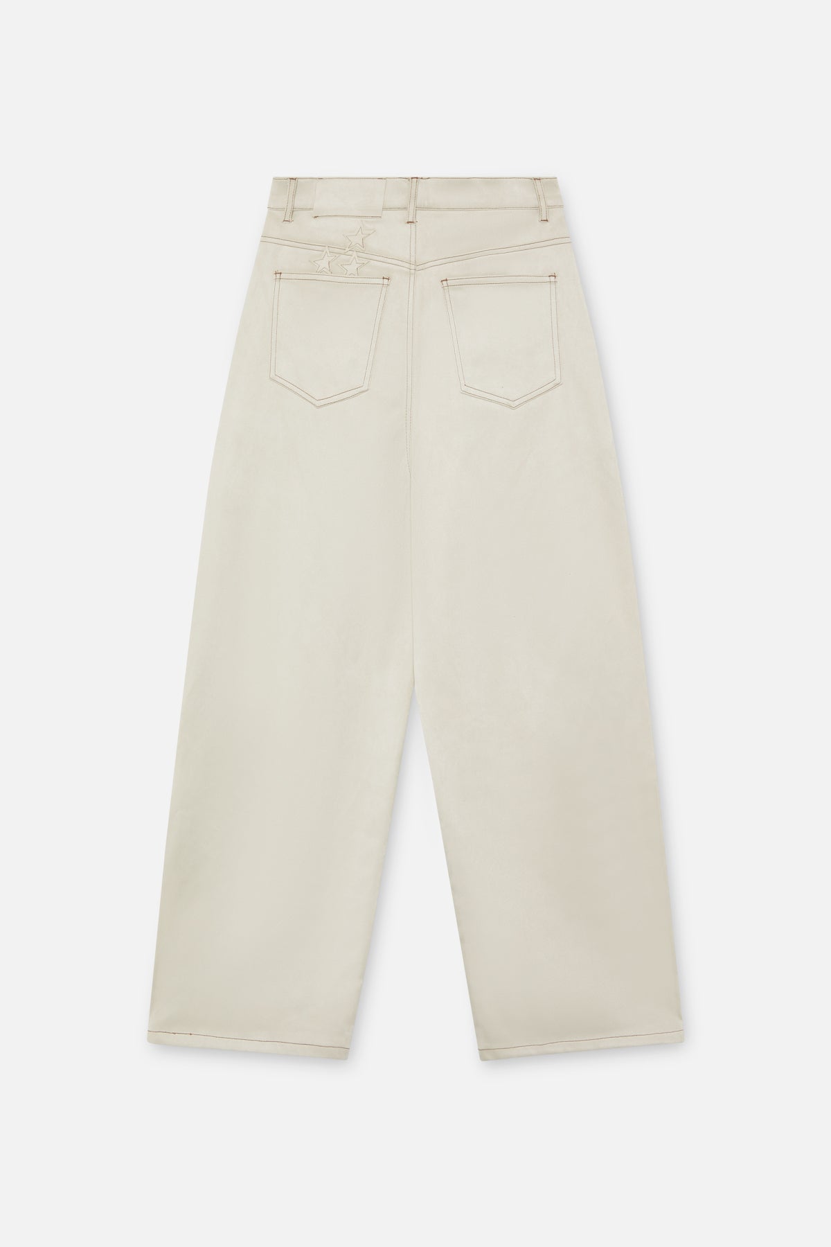 Pantalones Anchos Grises de Gamuza
