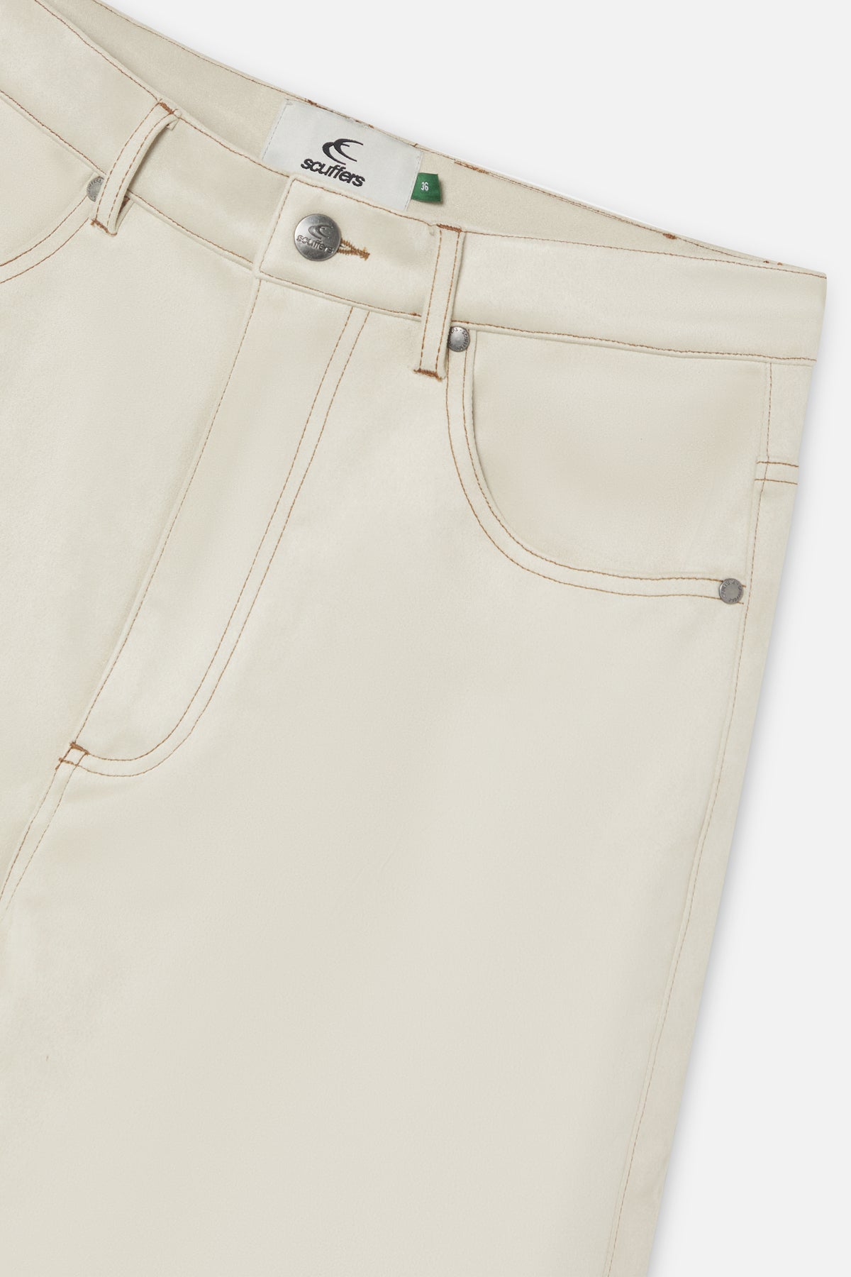 Pantalones Anchos Grises de Gamuza