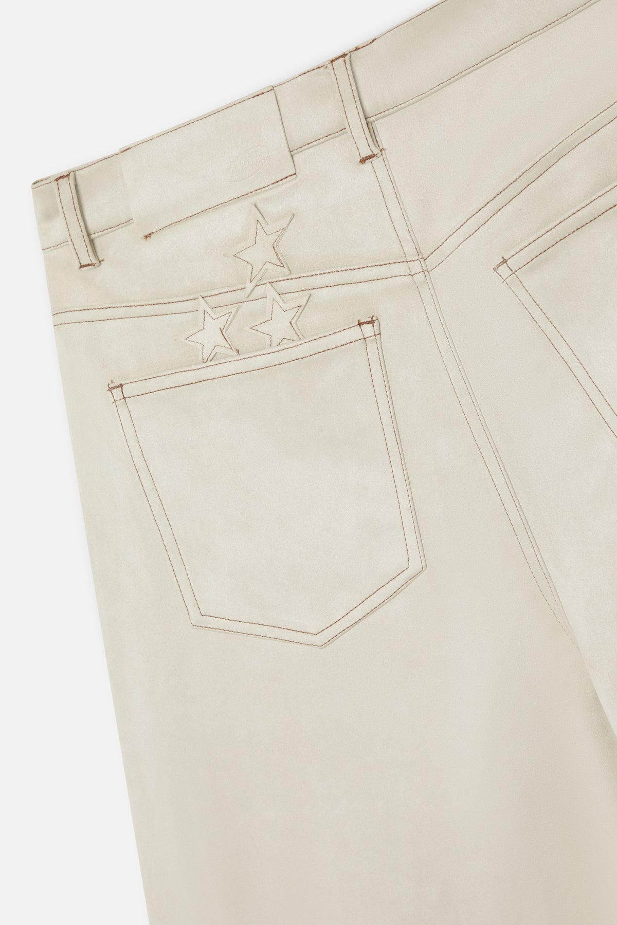 Pantalones Anchos Grises de Gamuza