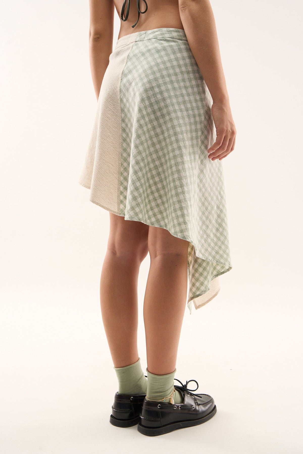 Falda verde mixta