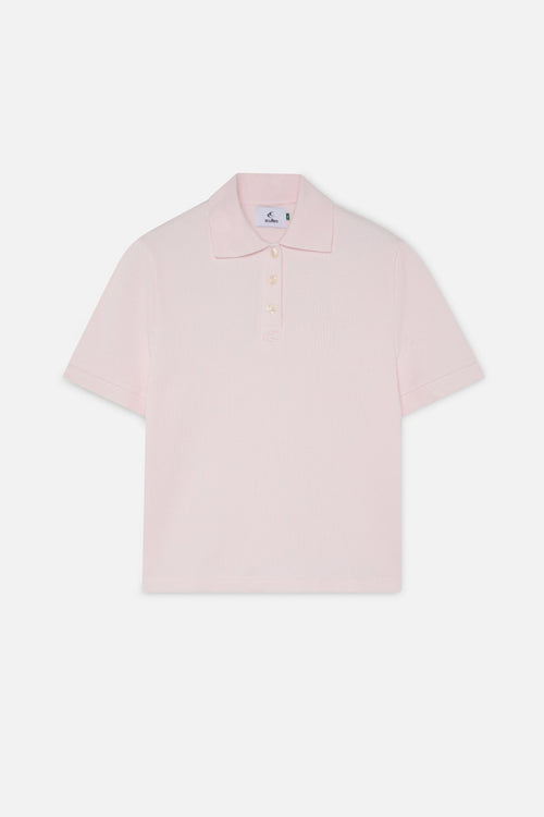 Polo de gofre rosa